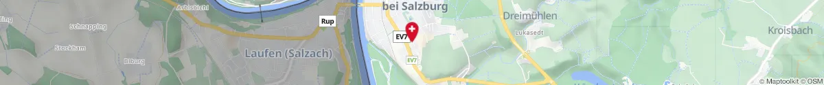 Kartendarstellung des Standorts für Karolinen Apotheke in 5110 Oberndorf